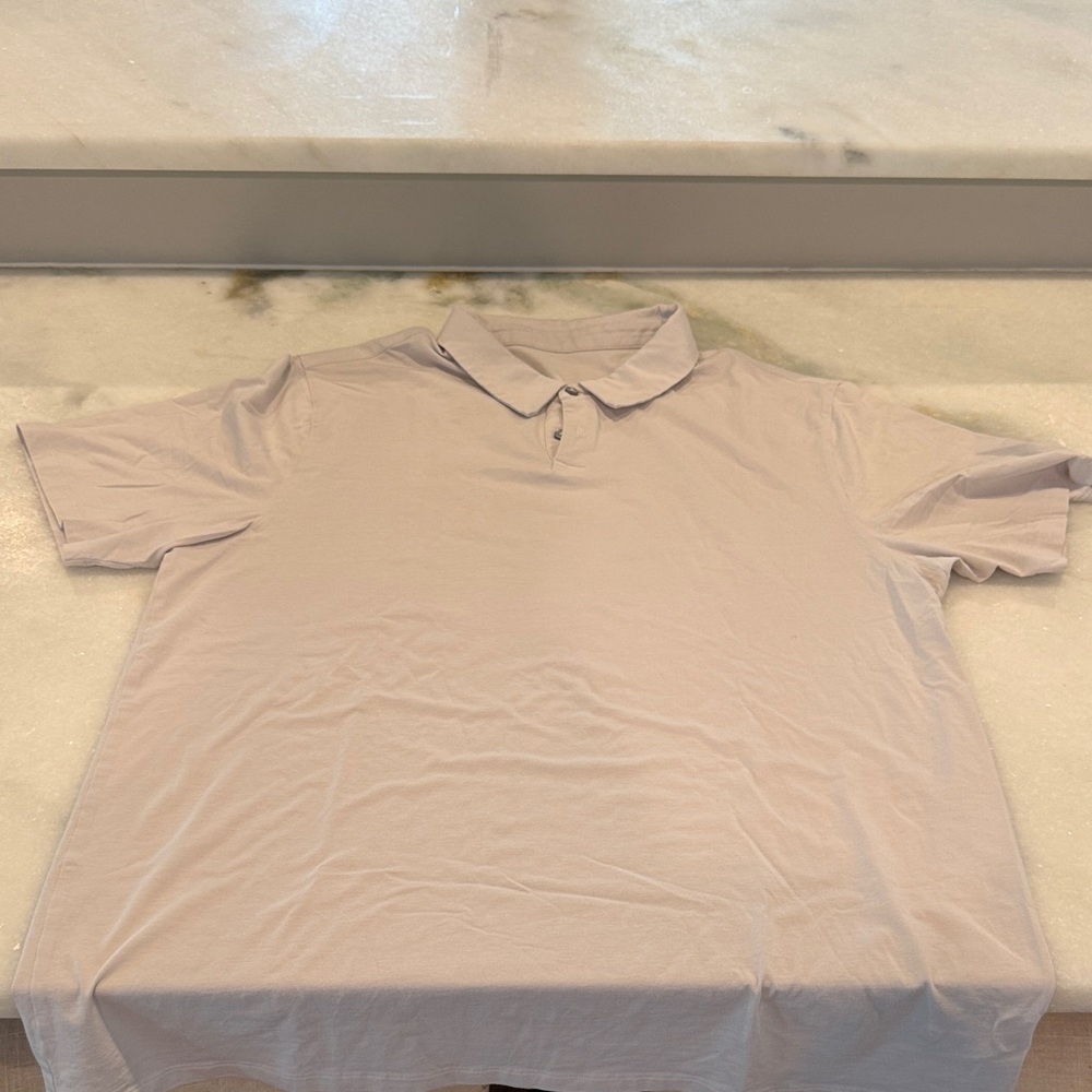 Vuori Men's Polo Shirt in Light Lavender